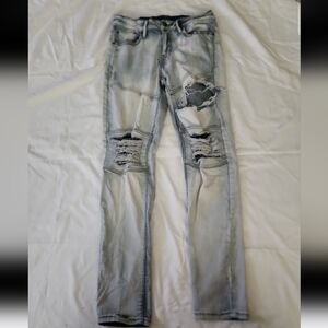 Rue21 mens 30x32 denim distressed jeans #WW1